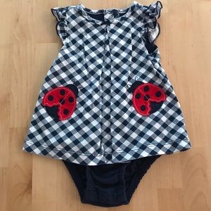 Carter’s gingham ladybug outfit